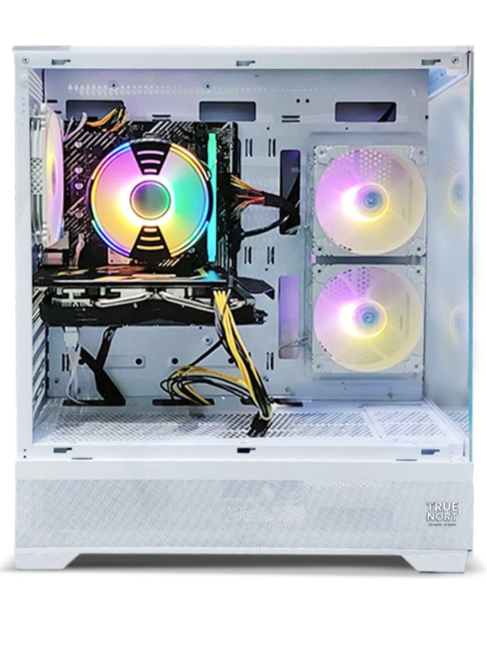 Truenort Gaming PC, AMD Ryzen 5-5500, RTX 3060, 16GB RAM, 1TB SSD, Air Cooler 120MM, 650 PSU , Window 11 Pro, White Case  - Image 2
