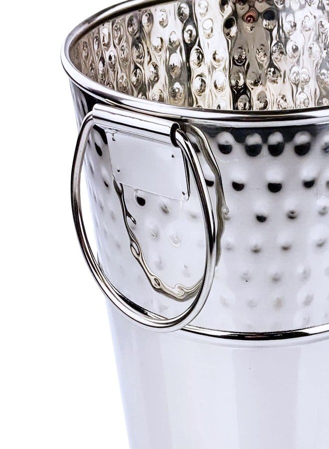 BREKX Stainless Steel Champagne Bucket, Wine Bucket/Ice Bucket with Handles for Parties and Gifts - Silver - Leak Proof - Image 3