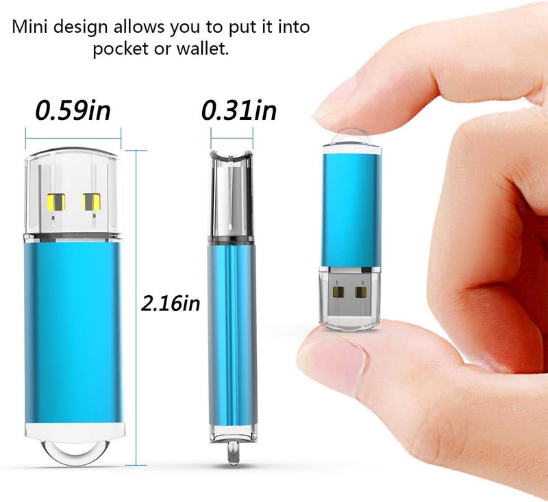 K&ZZ USB 3.0 Flash Drive 5 Pack 64GB Flash Drive 3.0 64 GB Thumb Drives 64G Memory Stick Data Drive Flash Stick U Disk, Multicolored - Image 3
