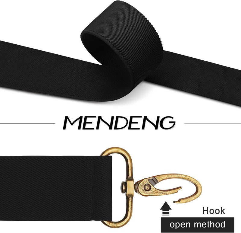 MENDENG Store Suspenders for Men Heavy Duty Swivel Hooks Retro X-Back Adjustable Brace - Image 3