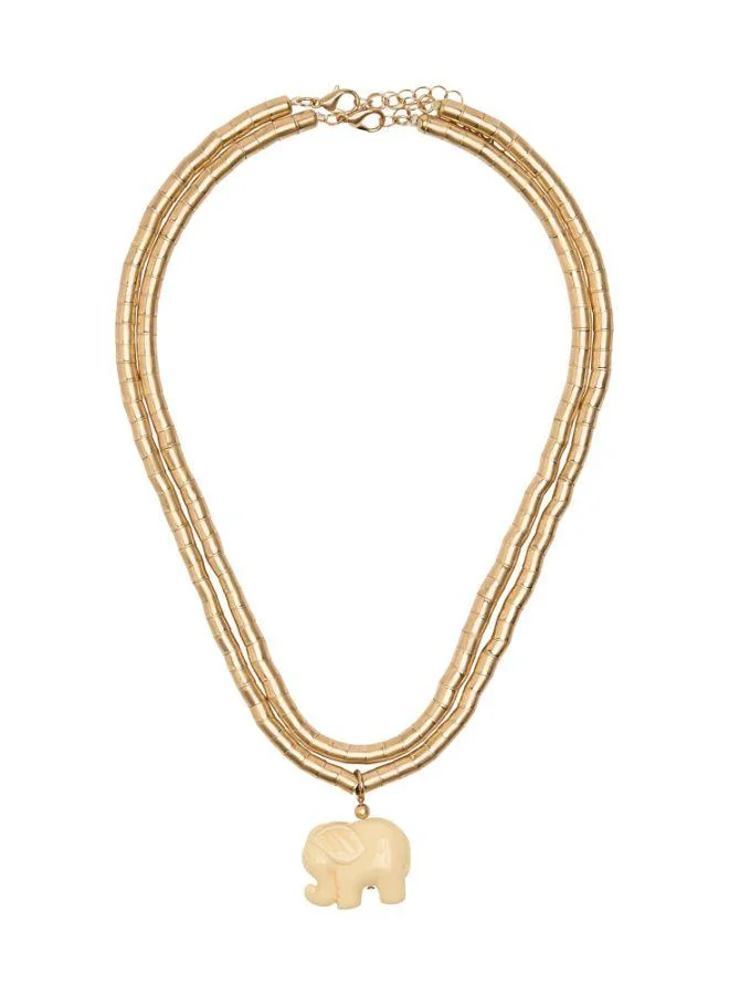 PARFOIS Set Of Short Necklaces With Elephant Pendant