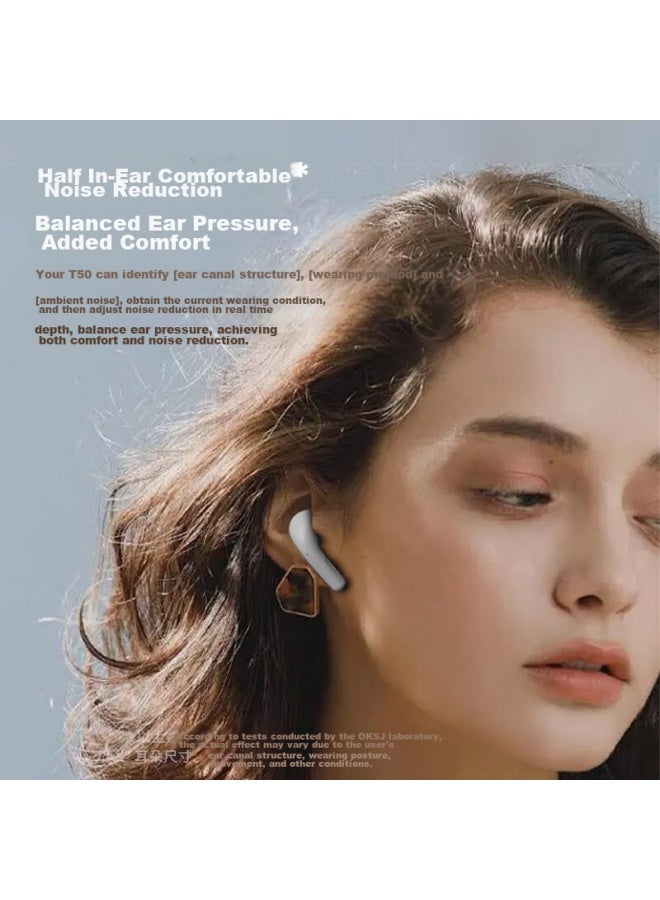 Oksj Bluetooth Earphones, True Wireless Semi-in Berlin Sound Enc Noise Cancellation, Ultra-long Battery Life, For Calls, Music, Sports, Gaming, Low Latency, Compatible With Xiaomi, Oppo, Vivo Phones - Image 5