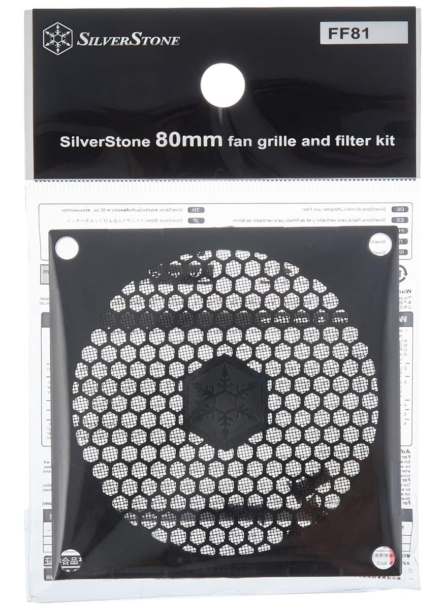 SilverStone SilverStone Technology FF81 80mm Standard Fan Filter with Honeycomb Grille black SSTFF81B  - Image 3