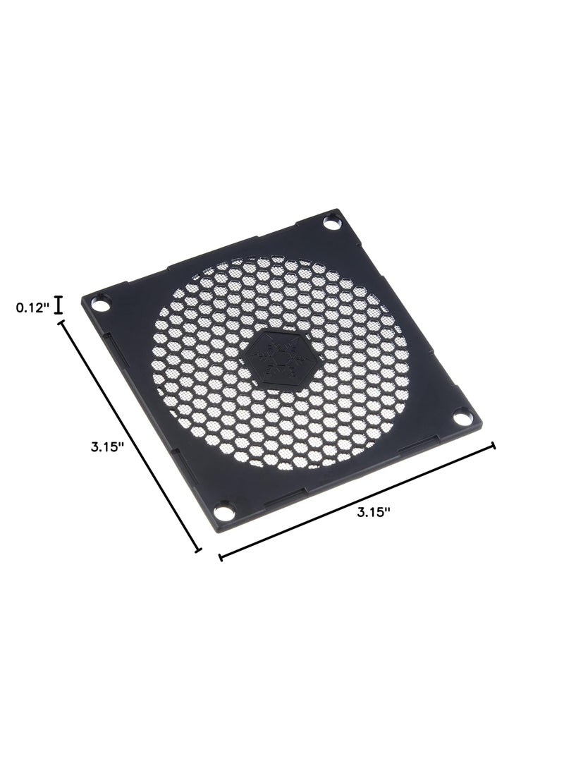 SilverStone SilverStone Technology FF81 80mm Standard Fan Filter with Honeycomb Grille black SSTFF81B  - Image 5