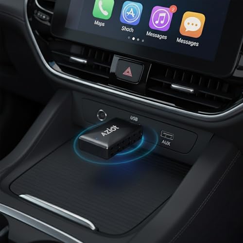 AZIOT Essence 2-in-1 Wireless Car Adapter, Convert Wired Android Auto & Apple CarPlay to Wireless, Plug & Play Bluetooth Receiver, Auto Connect, OTA Updates, USB-A & USB-C - Image 2