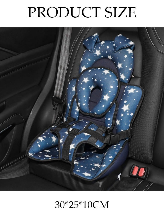 DUNISO Portable Child Car Safety Chair Safety Seat with Neck Pillow and Five-Point Belt for Kids  - Image 3