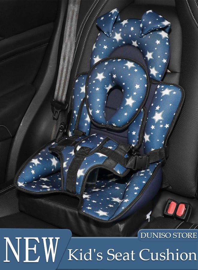 DUNISO Portable Child Car Safety Chair Safety Seat with Neck Pillow and Five-Point Belt for Kids  - Image 1