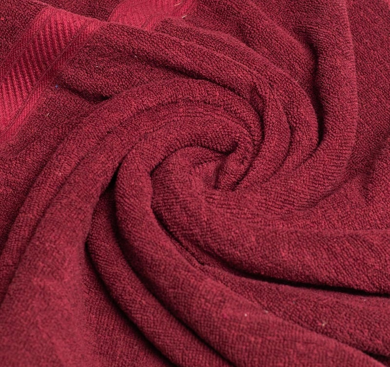 Furnofy 450 GSM Hand Towel Set of 6 Soft Absorbent Quick Dry Towel for Gym Home Kitchen Pool Travel 40x60 cm Magenta Olive Beige - Image 4
