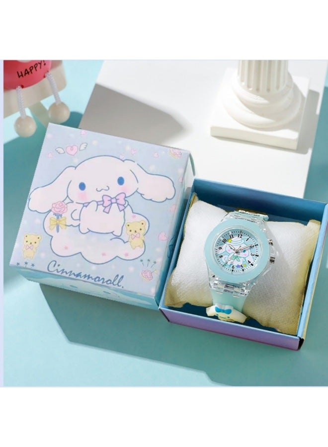 Cartoon Watch Primary School Children's Watch Luminous Silicone Doll Watch Gift Box Hot Style