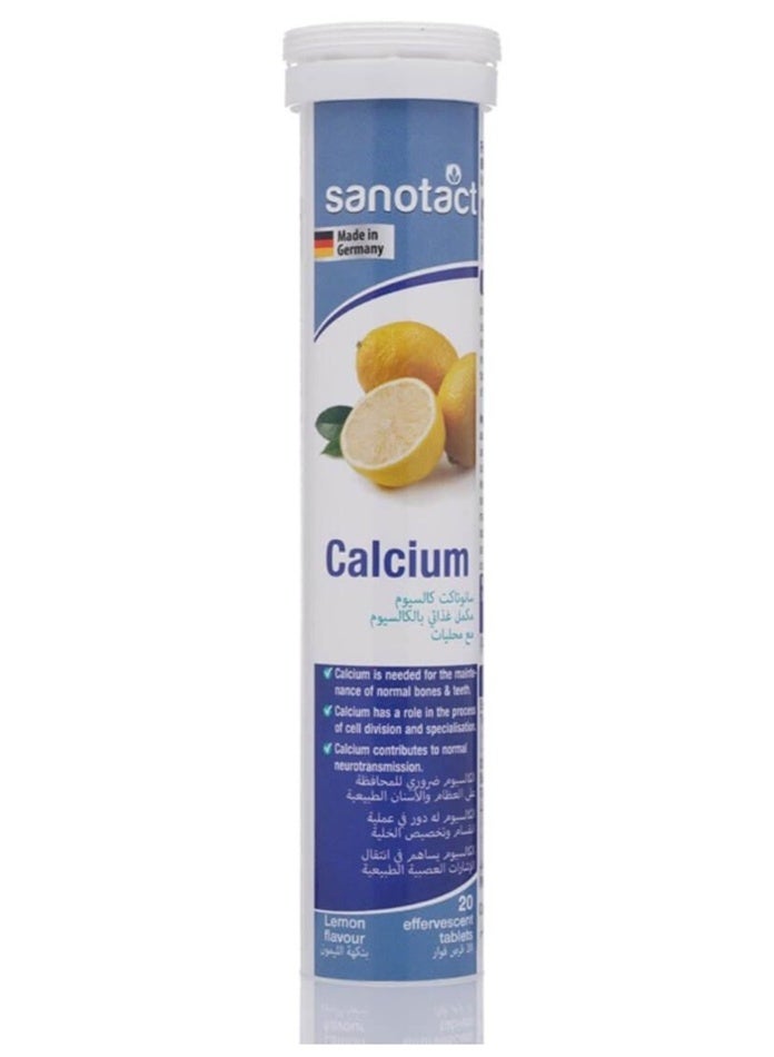 Sanotact Calcium 20 Effervescent Lemon Tablets