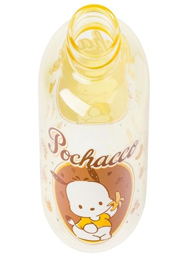 Silver Buffalo Sanrio Hello Kitty and Friends Featuring Pochacco Bananas Glass Milk Bottle with Straw, 15 Ounces - Image 4