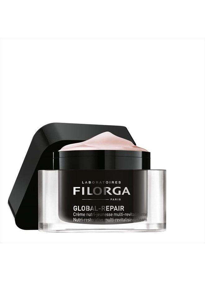 Laboratoires Filorga Paris - Filorga Global-Repair Anti Aging Daily Face Cream, Moisturizing Ceramides and Vitamins Reduce Deep Wrinkles and Boost Skin Firmness for Complexion Hydration Day or Night, 1.69 fl. oz. - Image 1