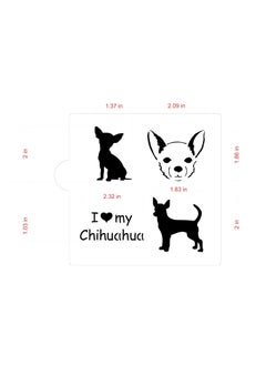 Designer Stencils I Love My Chihuahua Cookie and Craft Stencil CM019 by Designer Stencils  - Image 4