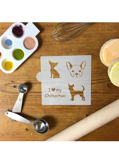 Designer Stencils I Love My Chihuahua Cookie and Craft Stencil CM019 by Designer Stencils  - Image 2