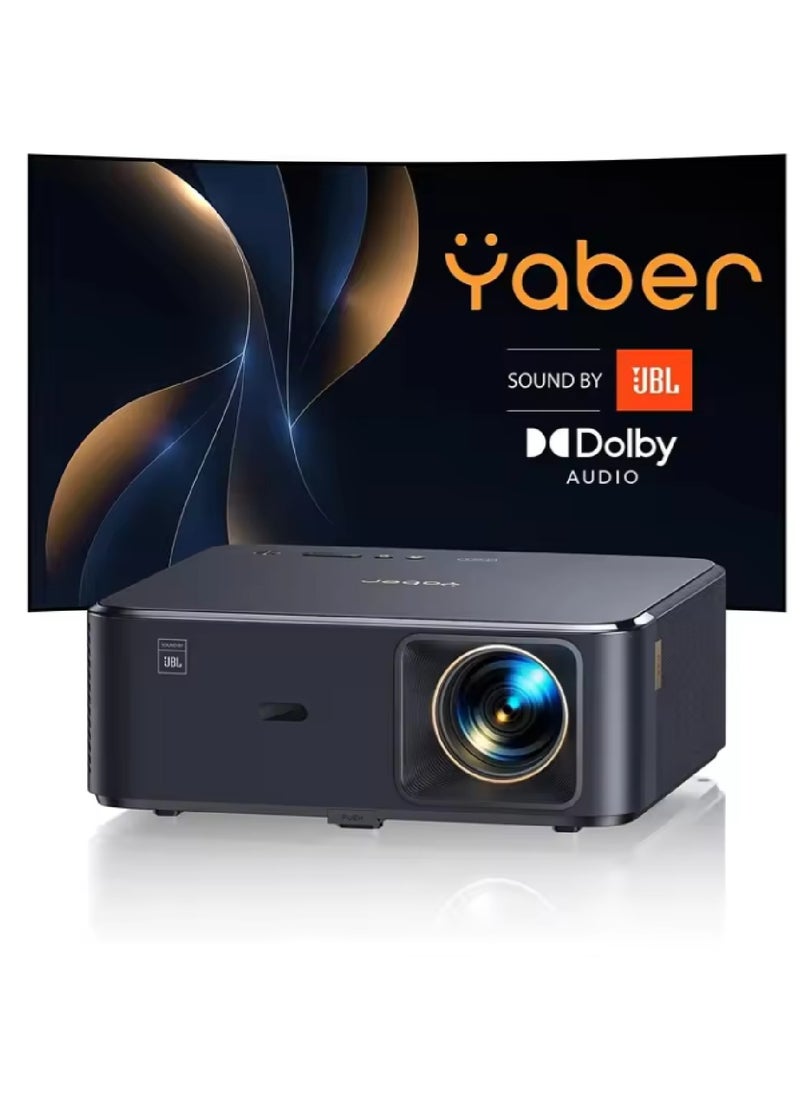 Yaber Projector 4K with Android TV, YABER K2s 800 ANSI WiFi 6 Bluetooth Projector, Sound by JBL, Dolby Audio, Auto Focus & Keystone, Native 1080P 4K Supported Outdoor Movie Projector with Netflix 7000+ Apps  - Image 3