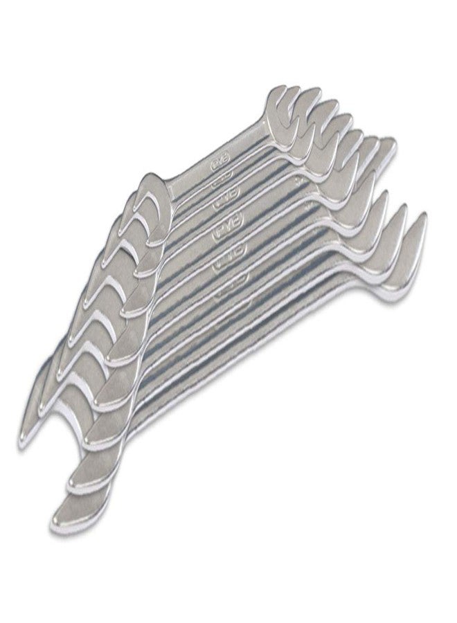 PYE مجموعة مفاتيح ربط مزدوجة مفتوحة الطرف من فولاذ الكروم والفاناديوم PYE P-1152_8 (فضي، مجموعة من 8 قطع) - Image 1