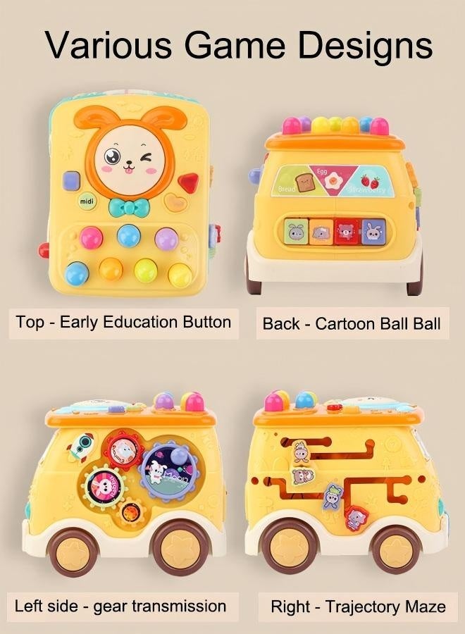 Pounding Toys For Toddlers Educational Toy Pull Along Bus Gopher Toy   Playing Hammering Game  Children's Puzzle Baby Toy  Grasping Handle  Hammering Game For Kids Early Educational Toy Toys For 3-6 - Image 3