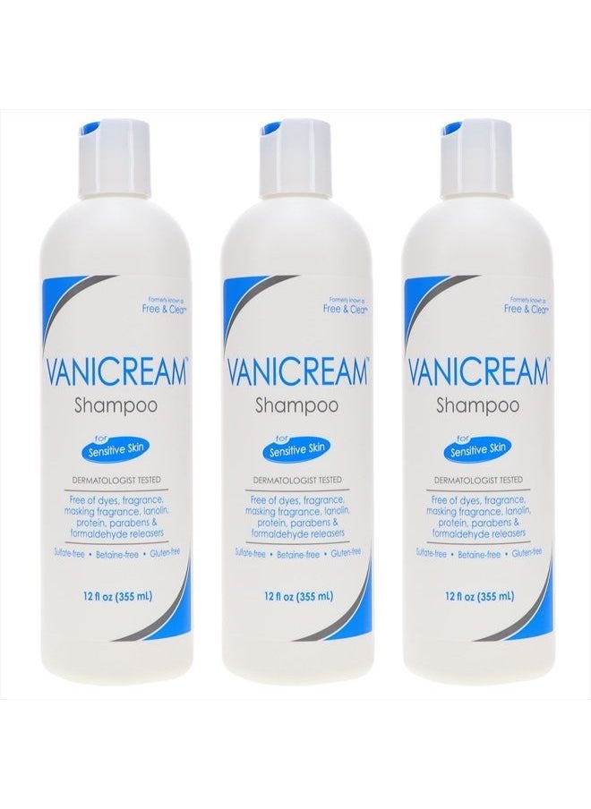 Vanicream Shampoo For Sensitive Skin 12 OZ (Pack of 3)  - Image 1
