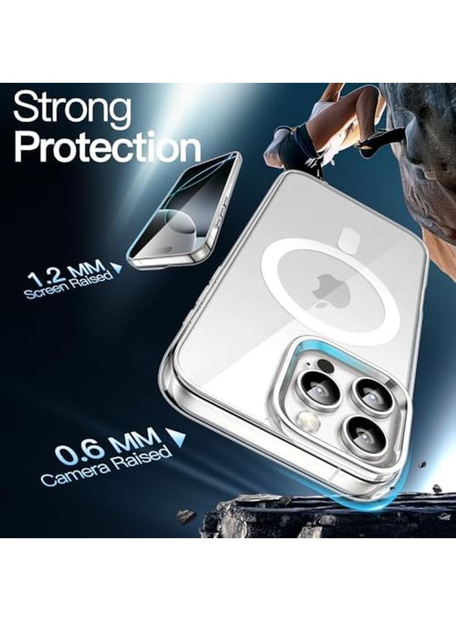 جي تيك جراب مغناطيسي لهاتف Iphone 16 Pro Max مقاس 6.9 بوصة متوافق مع Magsafe غطاء ممتص للصدمات للهاتف مضاد للخدش شفاف - Image 5