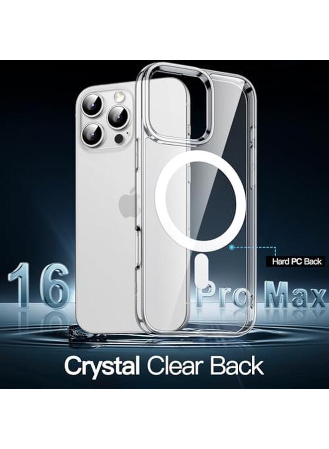 جي تيك جراب مغناطيسي لهاتف Iphone 16 Pro Max مقاس 6.9 بوصة متوافق مع Magsafe غطاء ممتص للصدمات للهاتف مضاد للخدش شفاف - Image 3