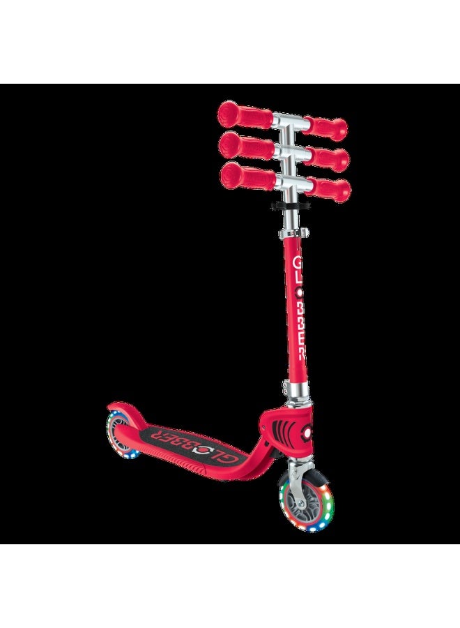 GLOBBER سكوتر جونيور قابل للطي مع أضواء من جلوبير فلو - أحمر - Image 4