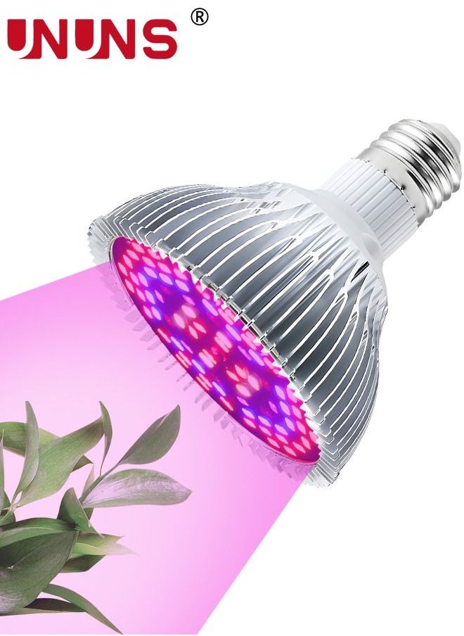 UNUNS LED Growth Light Bulb,50W Plant Light Bulb With 78LEDs For Indoor Plants,E27 Socket,Grow Lamp For Hydroponic Indoor Garden Greenhouse Succulent  - Image 1