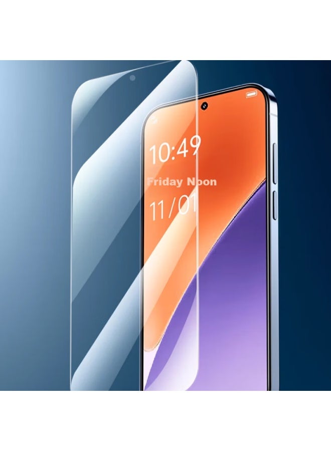 Maikuqi Tempered Glass Screen Protector For Xiaomi 15, No Black Border, Hd Anti-fingerprint Glass Film, 2-pack - Image 4
