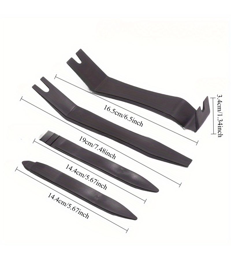 Dark Blue 4Pcs Car Interior Removal Tool Set Scratch Free Plastic Crowbar For Door Panel Clip Buckle - Image 3