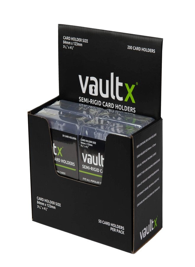 Vault X Semi Rigid Trading Card Holders, Rigid Sleeves for TCG and Sports Card Reviews, Card Sleeves (Pack of 200) - Image 1