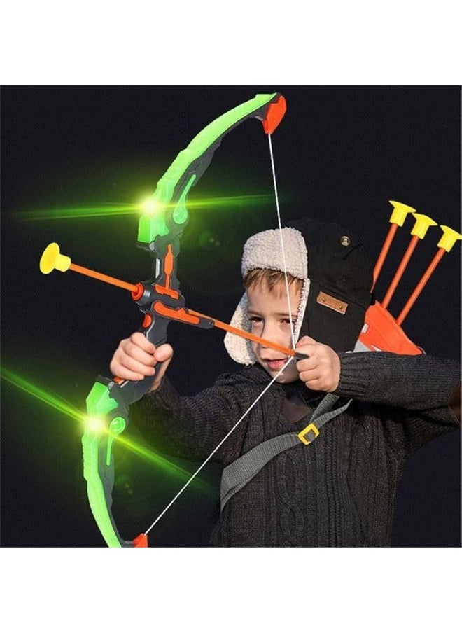 Tec Tavakkal Tavakkal Kids Bow & Arrow Toy, Boys And Girls Basic Archery Set Outdoor Hunting Game With 3 Suction Cup Arrows, Target & Quiver (Archery Toys With Light)  - Image 5