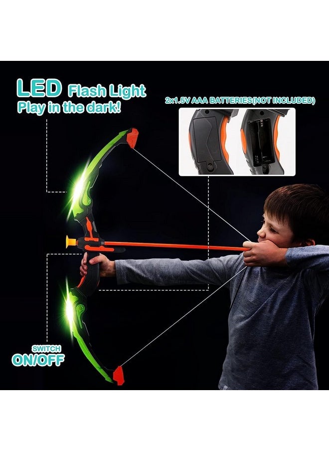 Tec Tavakkal Tavakkal Kids Bow & Arrow Toy, Boys And Girls Basic Archery Set Outdoor Hunting Game With 3 Suction Cup Arrows, Target & Quiver (Archery Toys With Light)  - Image 4