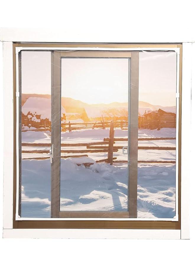 The Bros شبكة نافذة مغناطيسية، شبكة ذباب نافذة، شبكة بعوض ذاتية اللصق للنافذة، شبكة نافذة قابلة للتعديل للحشرات، شبكة نافذة، بيضاء، 120 x 120 سم - Image 1