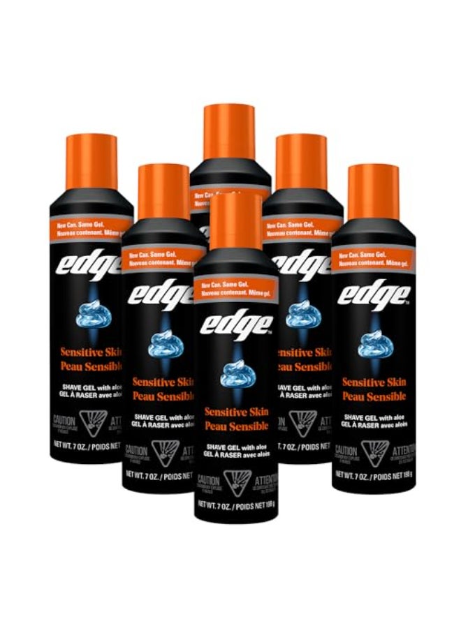 Edge Shaving Gel for Men Sensitive Skin with Aloe 6 Pack Shave Gel For Men That Moisturizes Protects and Soothes To Help Reduce Skin Irritation - Image 1