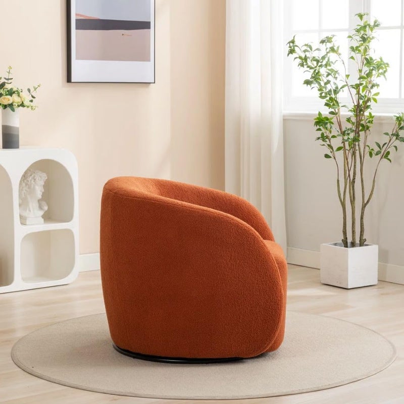 Comfynest Upholstered Swivel Barrel Chair - Image 2