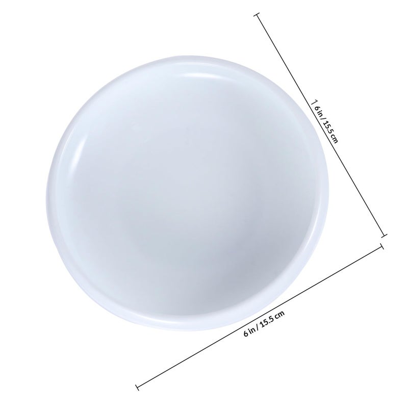 Raised Edge Ceramic Cat Food and Water Bowl Spill Proof White Pet Feeder - Image 3