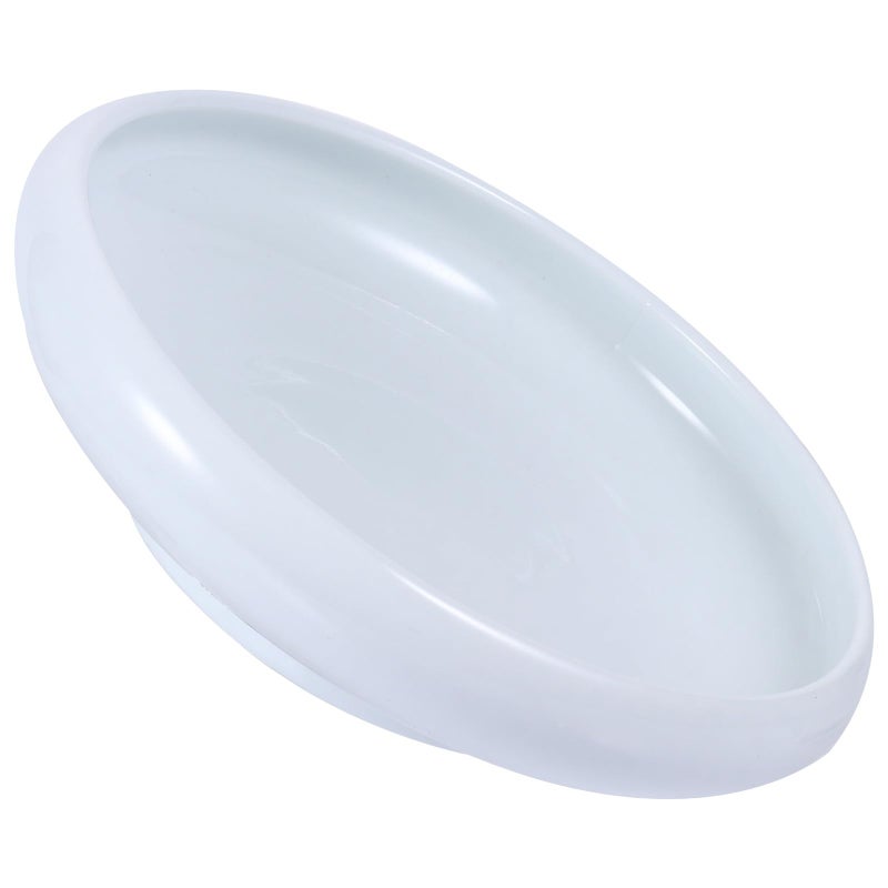 Raised Edge Ceramic Cat Food and Water Bowl Spill Proof White Pet Feeder - Image 2