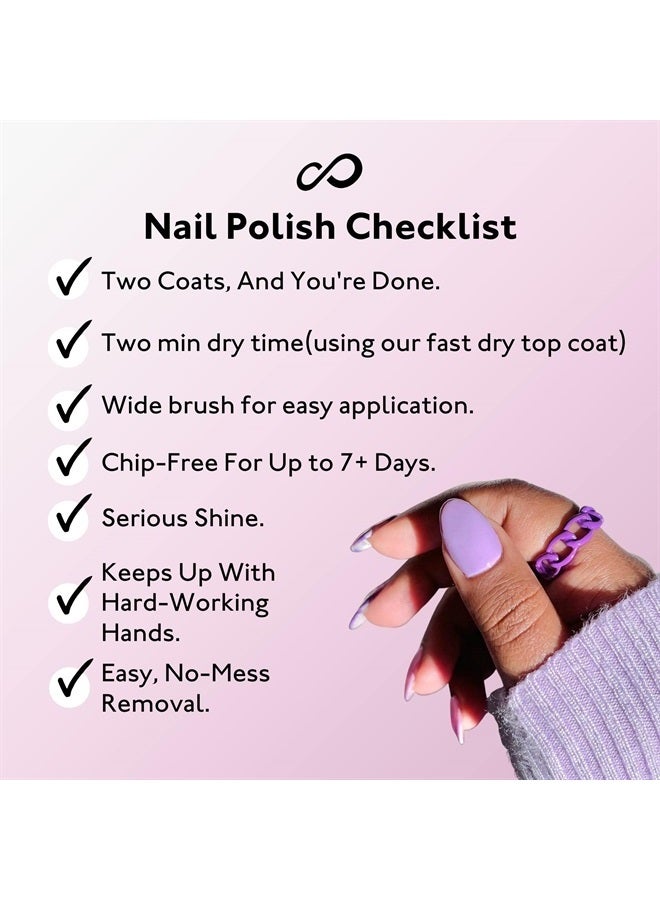 ETERNAL Purple Nail Polish Set for Women (HOLA BONITA) - Light Pink Nail Polish Set for Girls - Lasting & Quick Dry Fingernail Polish Kit for Home DIY Mani Pedi - Made in USA, 13.5mL (Set of 4) - Image 5