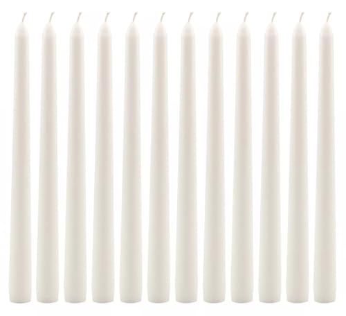 Pomp GLOW 10" Inch Taper Candles (12 Pack) | White Unscented Decorative Taper Candles That Will Light Up Your Home, - Image 2