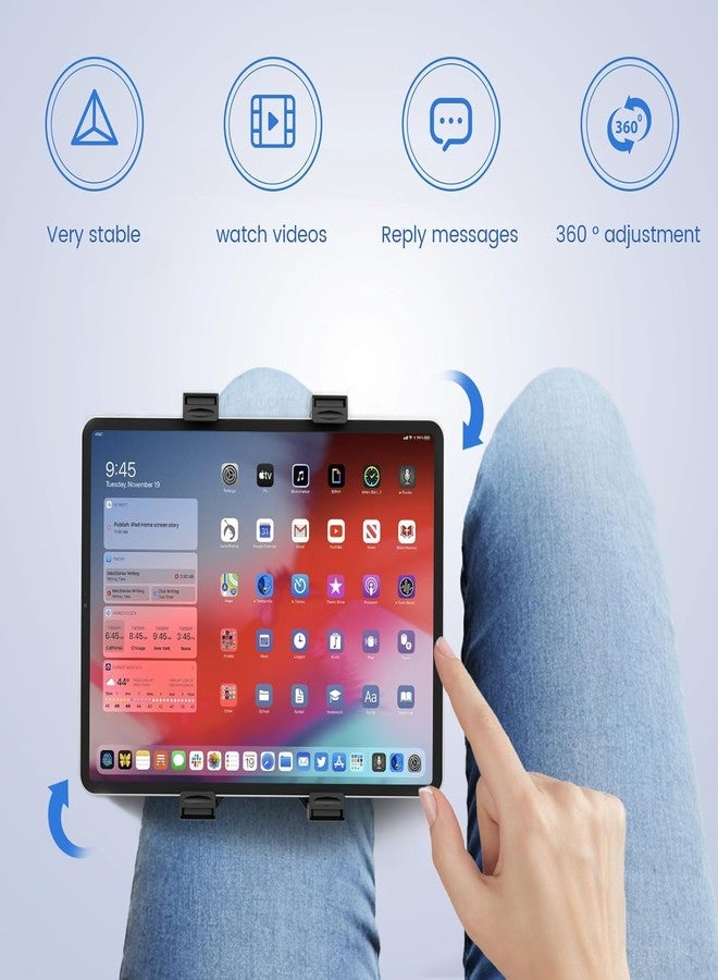 OHLPRO Pilot Kneeboard for iPad & 7"-11" Tablets, Upgraded 2 Pack Elastic Strap for Secure Fit on Thigh, Adjustable Viewing Angles, Premium Plastic Material, Ideal for Aviation & Watching - Image 5