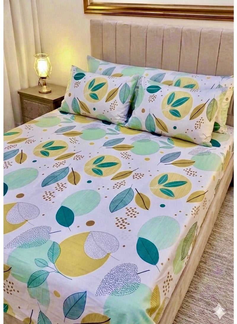 Large bed sheet set, Al-Ameriya fabric, 4 pieces, size 275*240 - Image 2