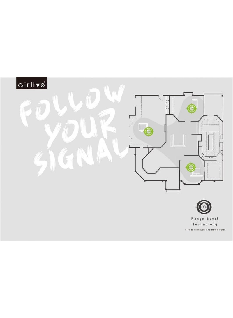 إيرليف AirLive W6 184QAX Wi-Fi 6 Wireless Router Black - Image 3