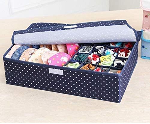 SPRSE SPRSE Multi Compartment Foldable Storage BoxCloset OrganizerDrawer Organizer 16 Grids For Underwear Closet Storage For Bra Panty Innerwear Organizer For Wardrobe Multicolor Pack of 1  - Image 4