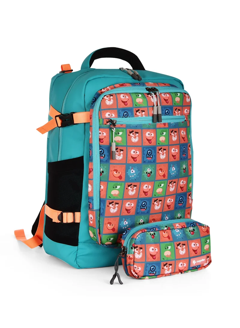 MAGELLAN Magellan School Backpack 16 inch, Fabric with 3 compartment with pencil case