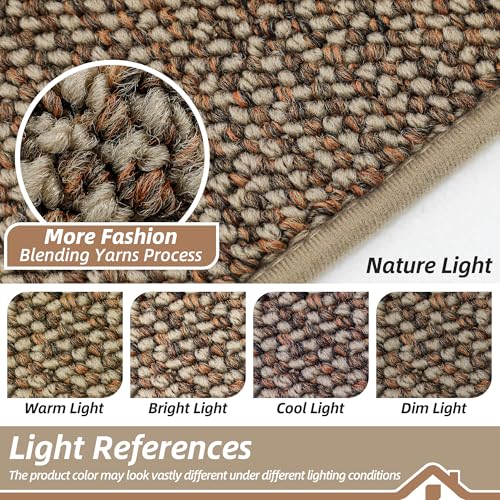 BEQHAUSE Dirt Trapper Door Mat 24" x 60", Non-Slip Washable Doormats Entrance Mat, Dirt Resistant and Absorbent Welcome Mat, Low Profile Floor Mats for Front Back Door and Entryway, Beige - Image 5