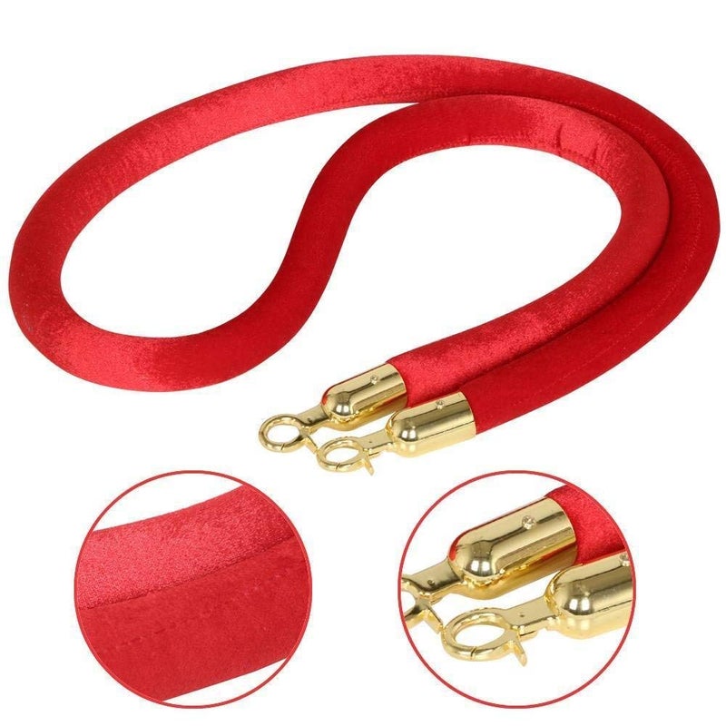 DOLPHY حبل دلفي المخملي لإدارة الطوابير باللون الذهبي - Image 1