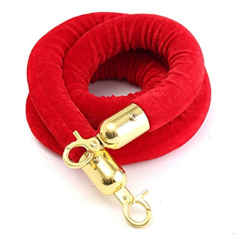 DOLPHY حبل دلفي المخملي لإدارة الطوابير باللون الذهبي - Image 3