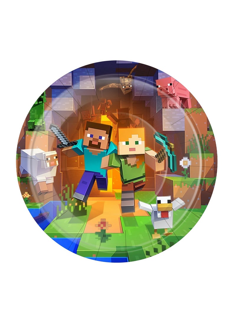 69 Pcs Minecraft Game Theme Birthday Celebration Tableware Decoration Party Supplies for Kids - Image 5