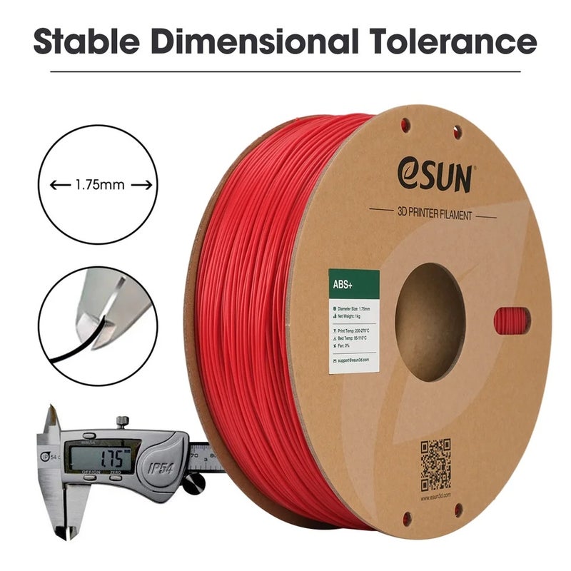إي صن طابعة ثلاثية الأبعاد eSUN Abs+ 3D Printer Filament 1.75mm 1kg Spool, Natural - Image 3