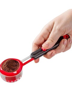 KASTWAVE Coffee Measuring Scoop, Adjustable Volume Tablespoon Measure Spoon with Long Handles for Easy Access to Coffee Protein Powder Tea Sugar and Milk,Suitable for Cafe Shop Home Kitchen Office (Black)  - Image 1