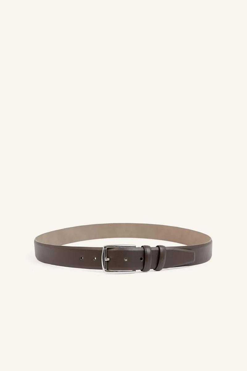Man Rectangle Clasp Faux Leather Classic Belt